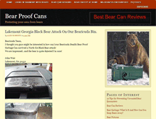 Tablet Screenshot of bearproofcans.com